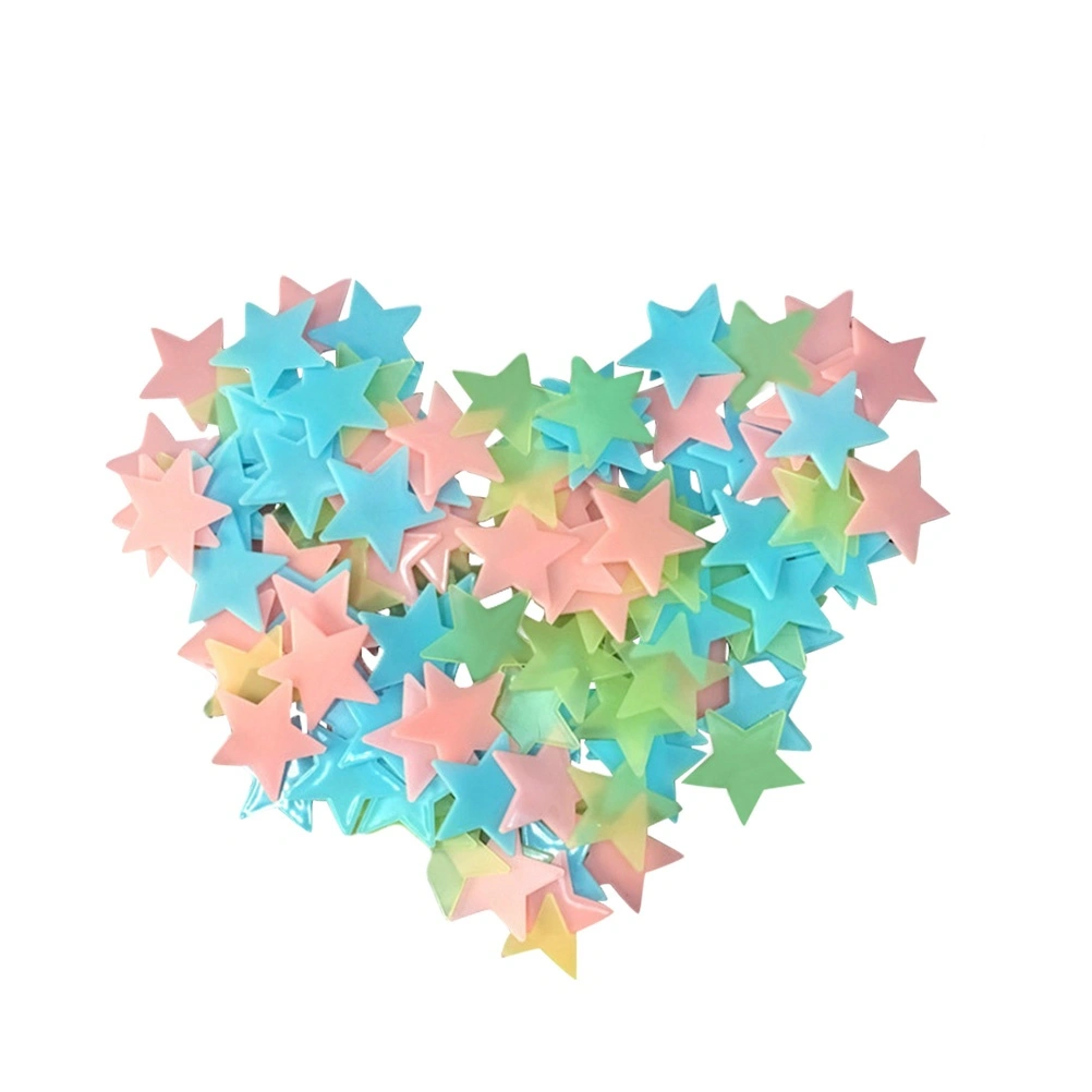 50pcs Wall Stickers Glow In The Dark Star Wall Stickers Luminous Kids Room Decor (Mixed Color)