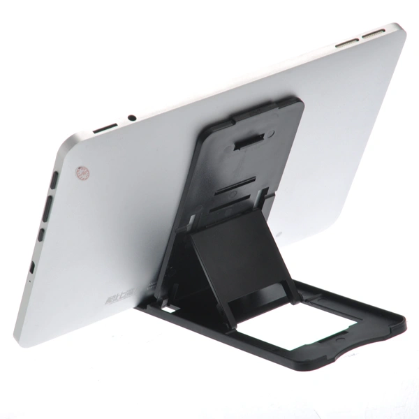 Universal Folding Design Hard Plastic Stand Support Holder for Tablet PC (Black)