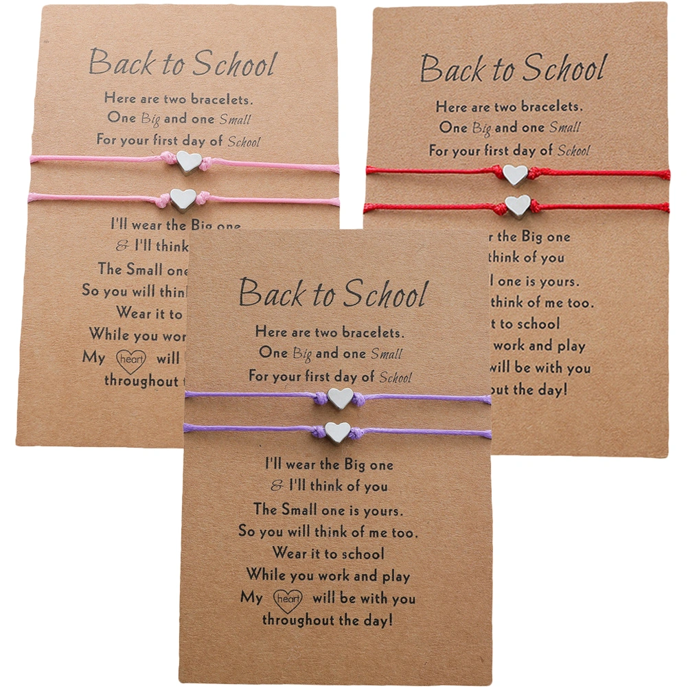 3 Sets of Decorative Daughter Bracelets Delicate Mother Bracelets Portable Macing Bracelets