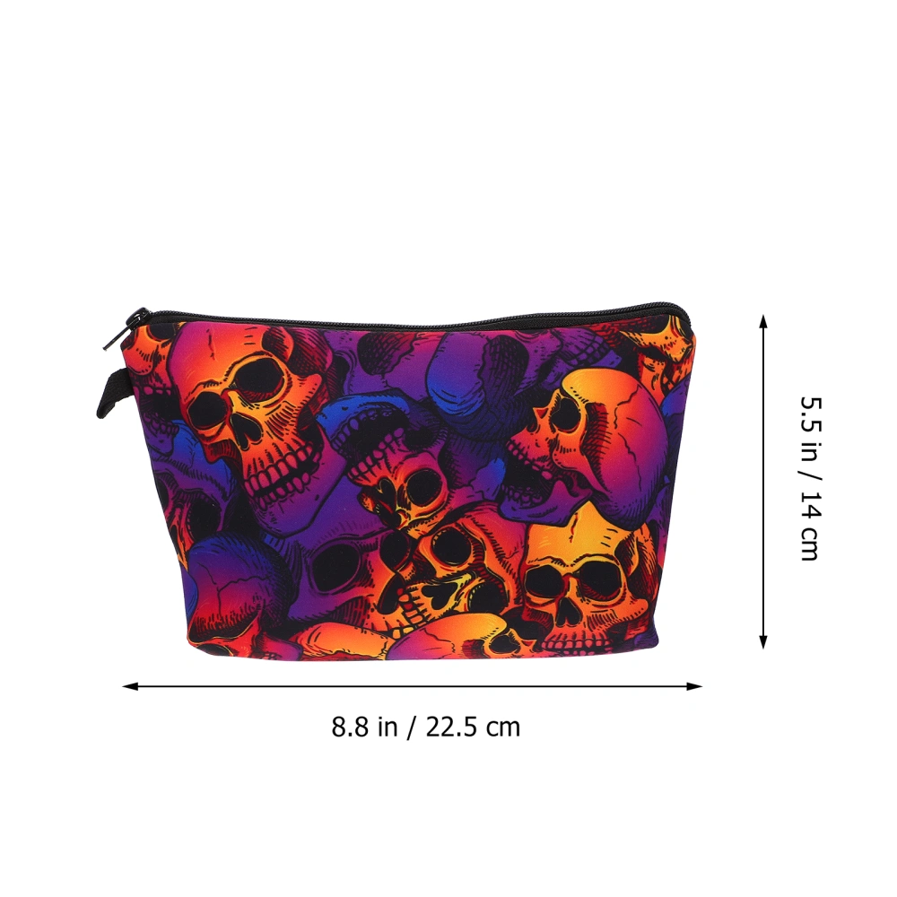 Makeup Product Storage Bag for Women Chic Design Skull Handheld Makeup Pouch