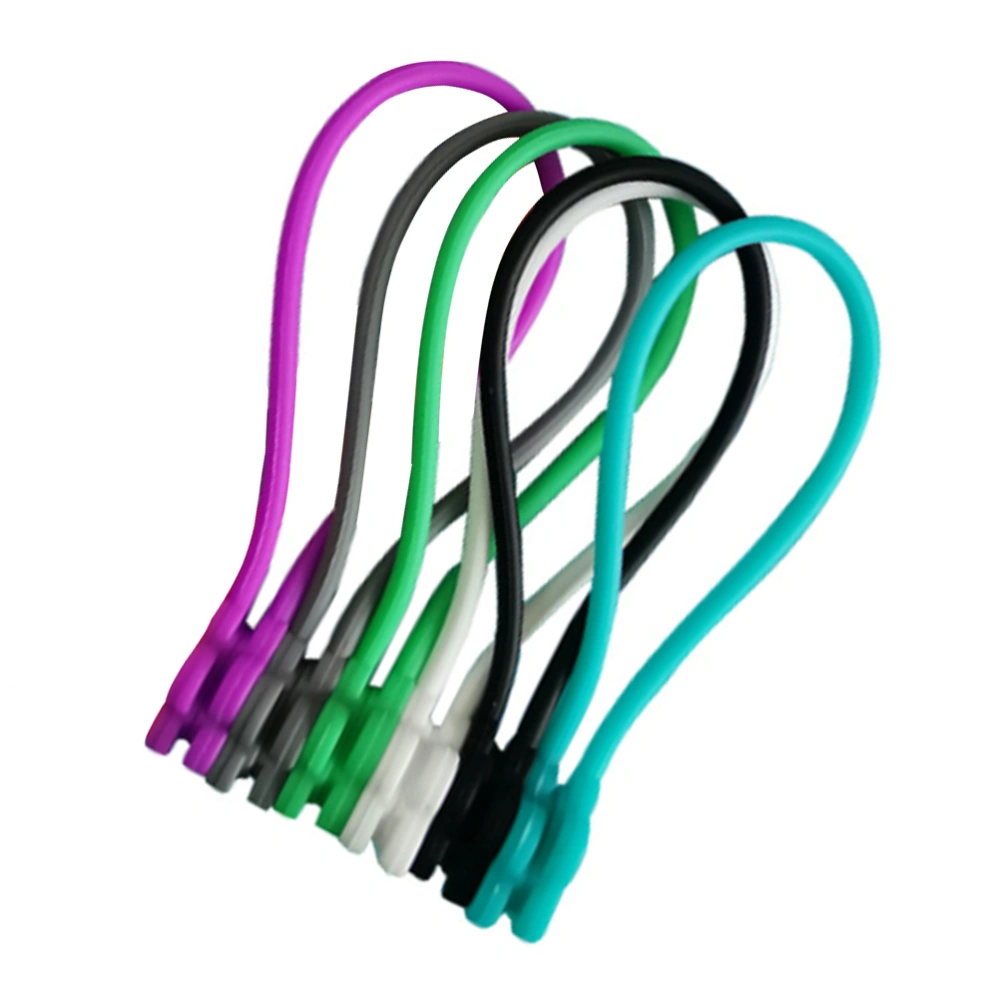 6Pcs Magnet Silicone Earphone Coilers Earbud Cable Holder Data Cable Winder Wire Organizer Assorted Color