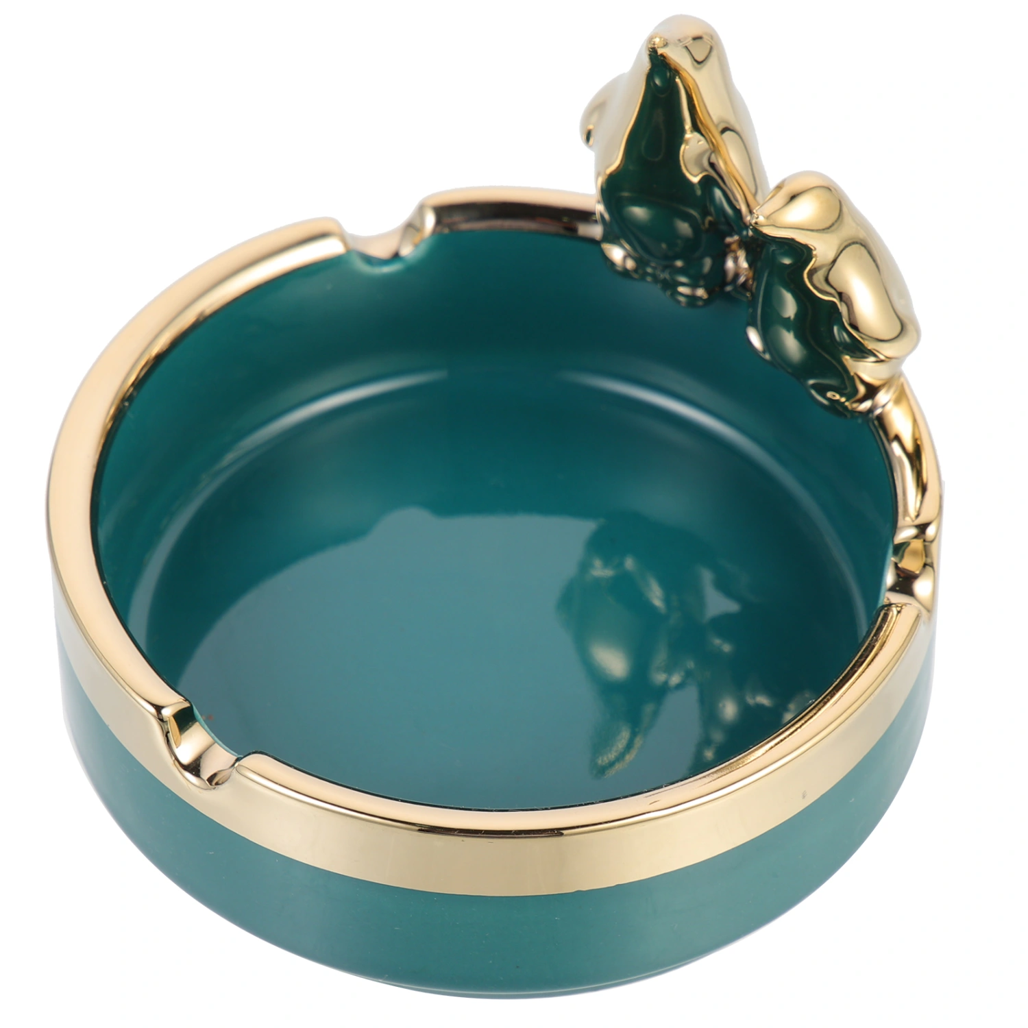 Practical Ceramic Ashtray Desktop Round Ashtray Indoor Desktop Ash Holder