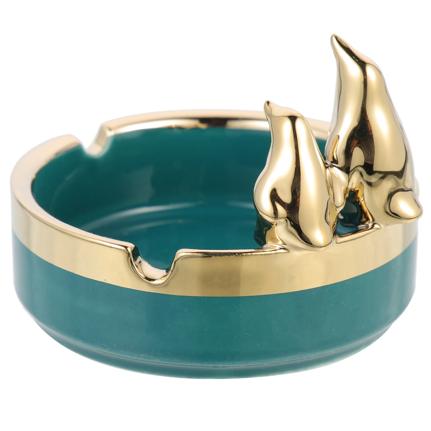 Practical Ceramic Ashtray Desktop Round Ashtray Indoor Desktop Ash Holder
