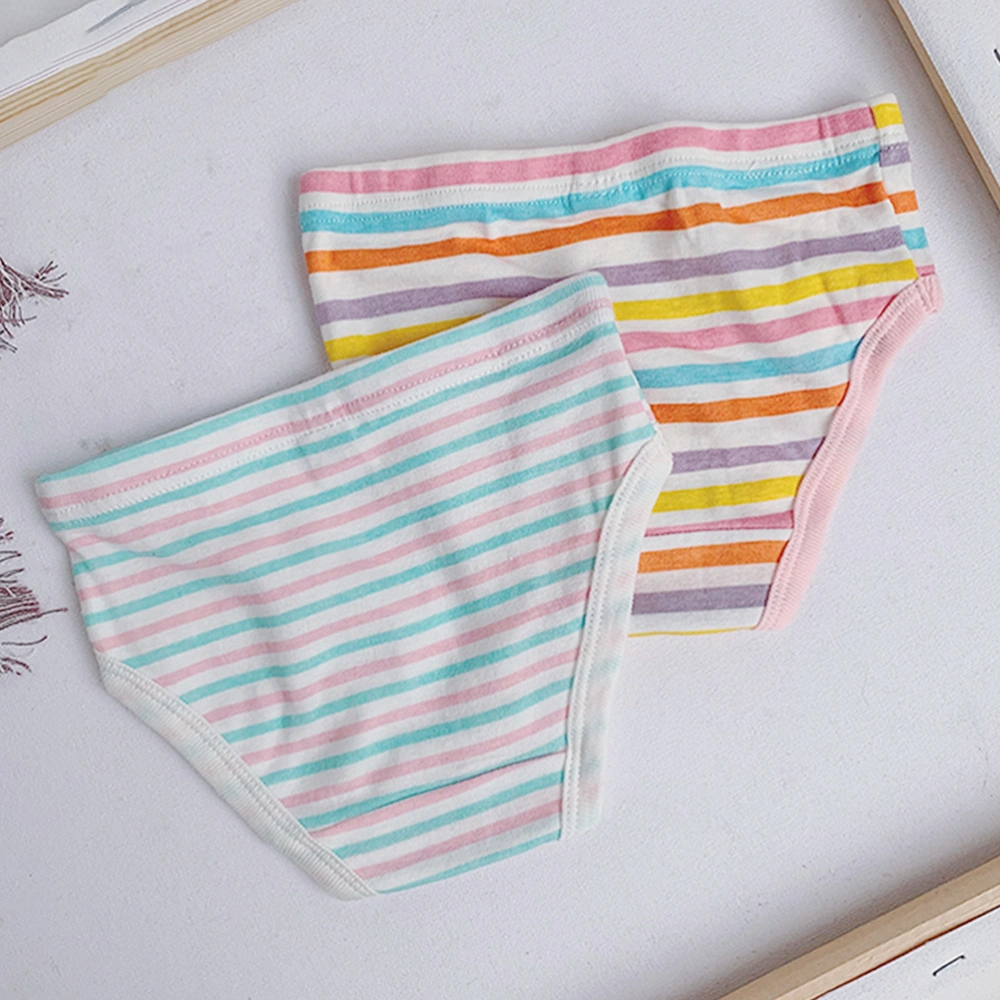 6pcs Cotton Triangle Underwear Comfortable Underpant Briefs Baby Triangle Pants for Little Girls Kids (Fit for 100-110cm Height, Balloon Combination + Ice Cream Combination)