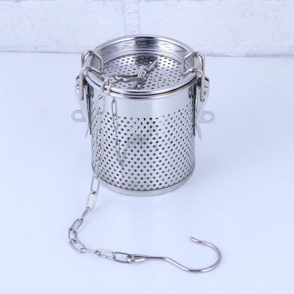 Stainless Steel Tiny Holes Spice Infuser Soup Straining Basket Seasoning Ball Filtering Tool Kitchen Gadget (Medium Size)