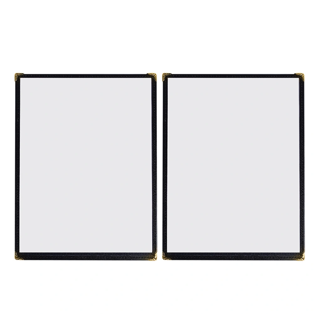 2pcs Unique Menu Cover Practical Recipe Protector Wine List Protective Cover