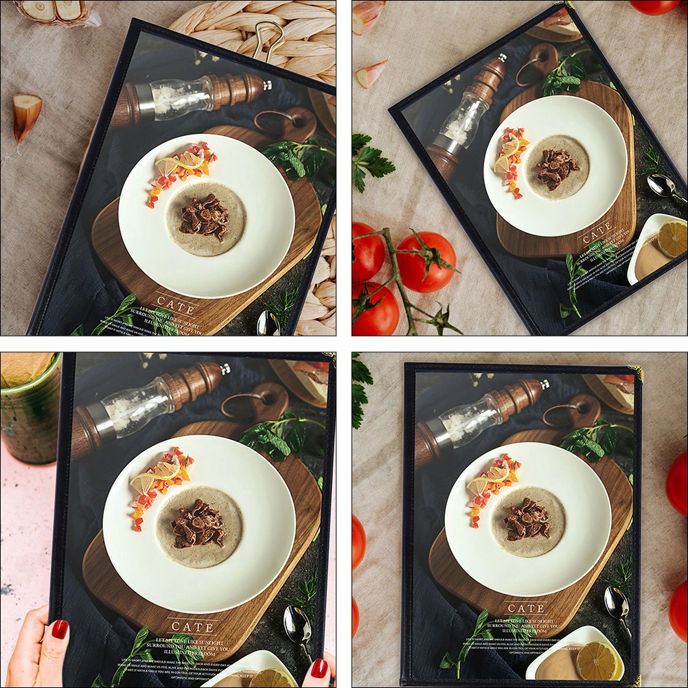 2pcs Unique Menu Cover Practical Recipe Protector Wine List Protective Cover