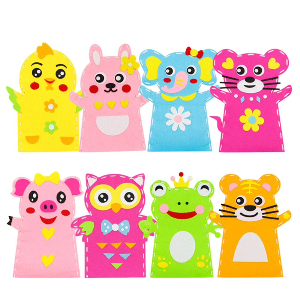 8pcs DIY Non-woven Fabric Material Hand-made Materials Cloth Puppets Craft Supplies for Kids Children (Assorted Color)