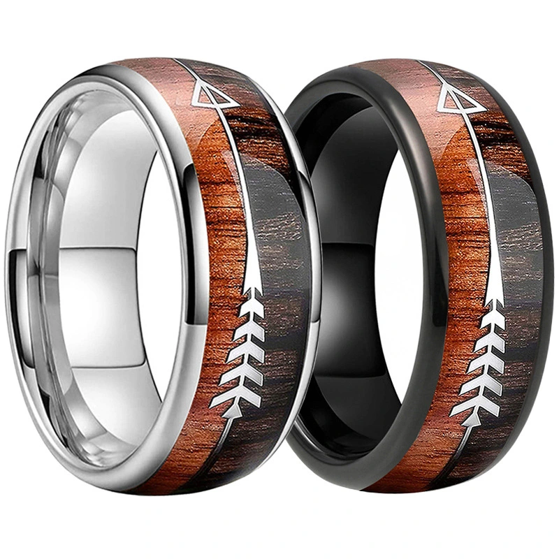 Classic Business Men's Fishbone pattern Ring Fashion Wood Grain Pointer Ring Men's Engagement Wedding Ring Anniversary Birthday Gift Luxury Jewelry （Size:5-14）