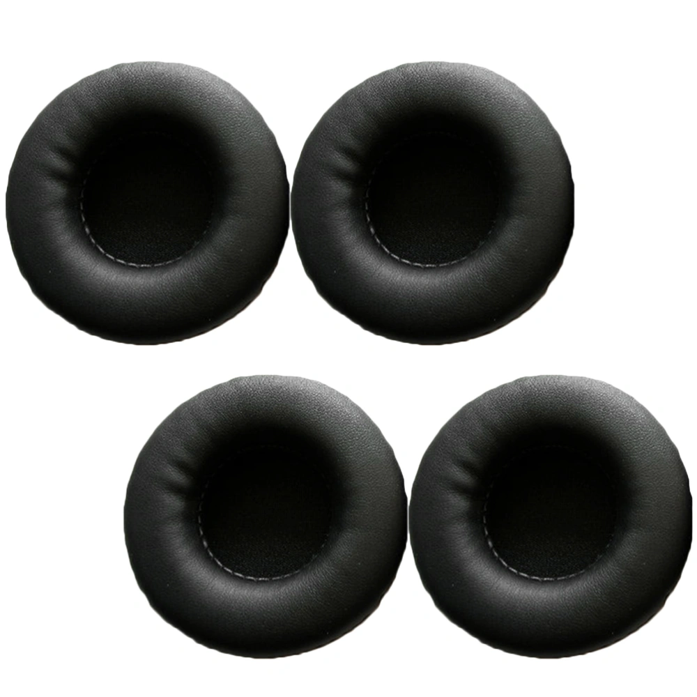 4pcs Earbud Headphone Earpads Replacement Sponge Covers Cushion for Headset Earphone 72mm (Black)