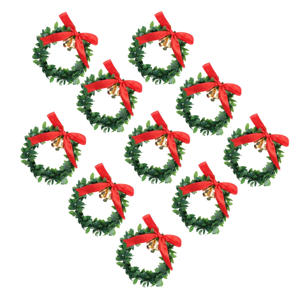 10pcs Simulation Christmas Garland Scene Layout Wreath Door Wall Decoration