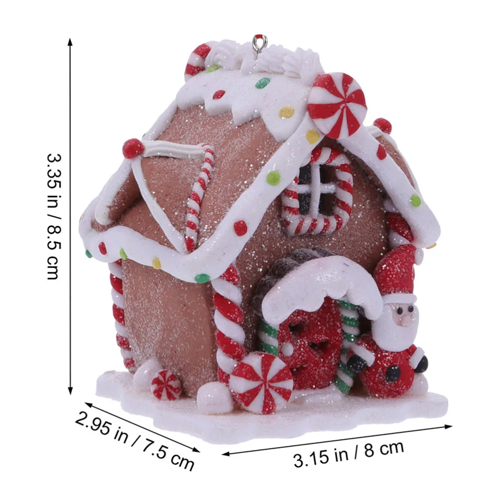 1 Pc Creative Christmas House Shaped Decor Desktop Ornaments Chic Festival Gift