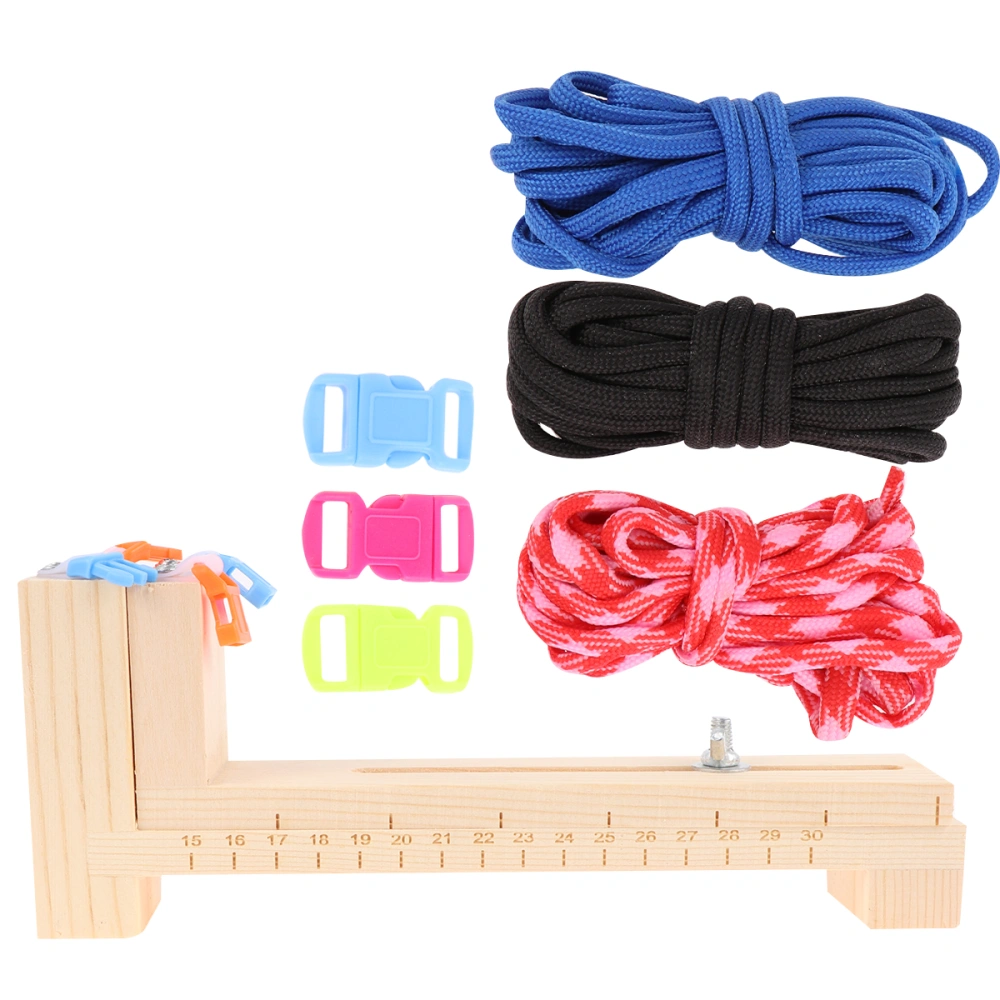 1 Set DIY Bracelet Maker Wristband Knot Braiding DIY Craft Knitting Tool Home Devices Handmade Supplies for Home Woman (Woven Rope Pattern, Random Color Rope)