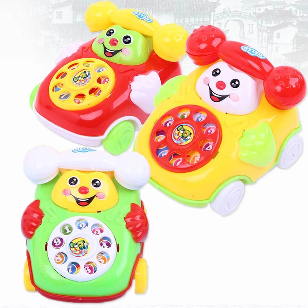 2pcs Kid Toys Cartoon Telephone Learning Educational Toys for Kids Gifts (Random Color)