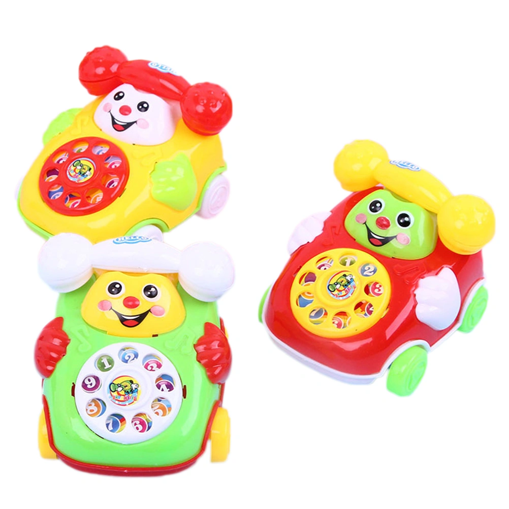 2pcs Kid Toys Cartoon Telephone Learning Educational Toys for Kids Gifts (Random Color)