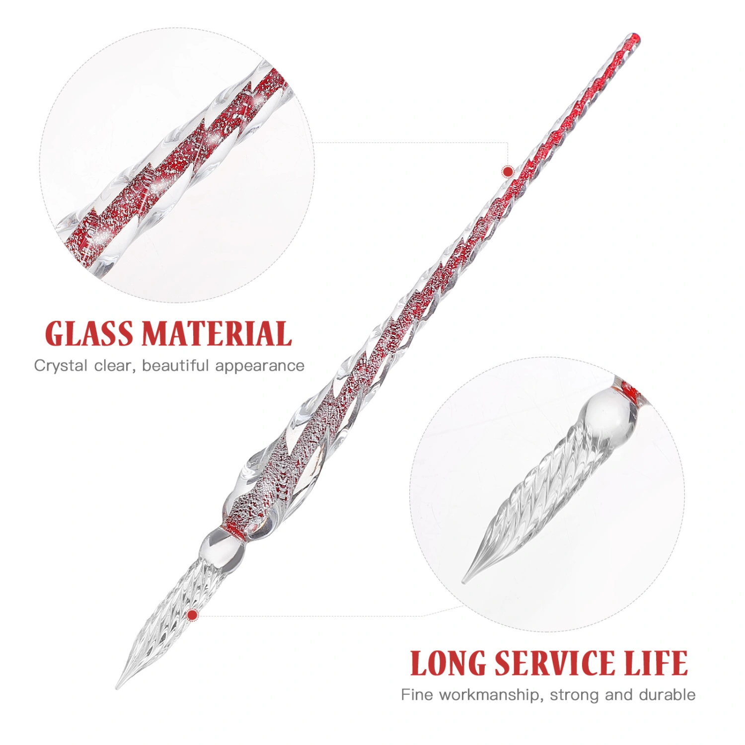 2pcs Glass Dipping Pen Writing Signature Pens Drawing Pen Art Supplies