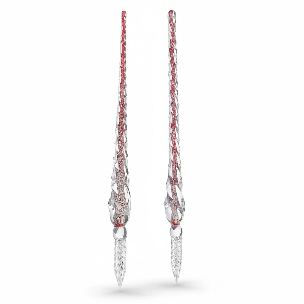 2pcs Glass Dipping Pen Writing Signature Pens Drawing Pen Art Supplies