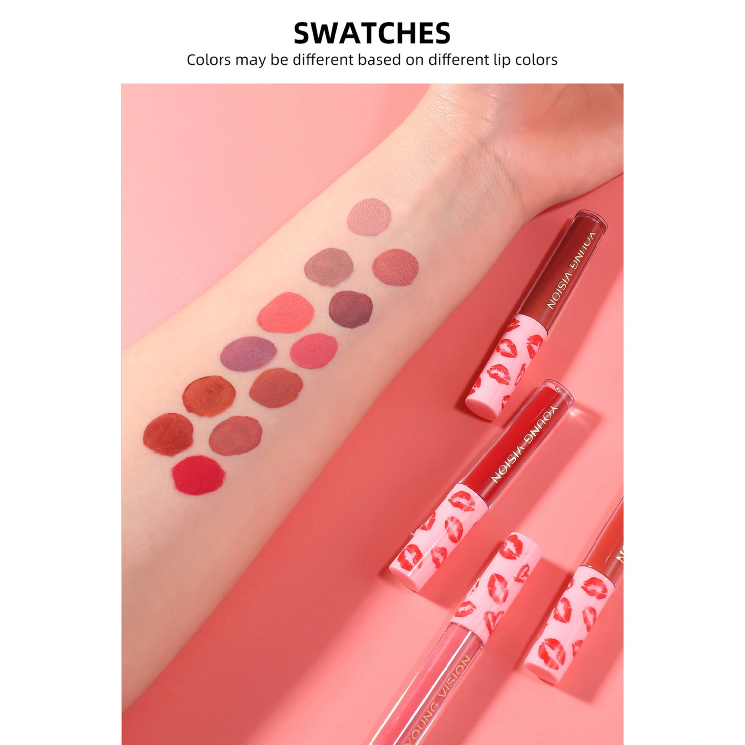 Velvet Matte Liquid Lipstick Set 12Pcs Long Lasting Non-Stick Cup Nude Lip Stain Kit Makeup Tools for Women