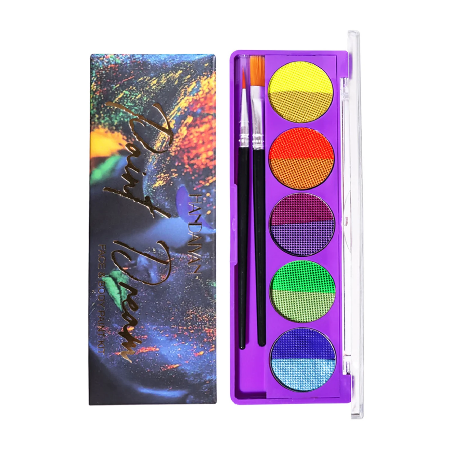 Neon Eyeshadow Palette Fluorescent UV Face Paint Highly Pigment Glow in the Dark Body Paint for Halloween Party Makeup