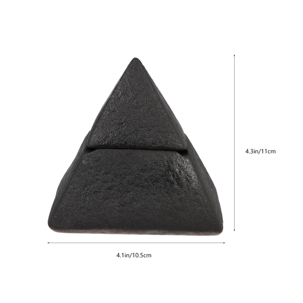 Pyramid Ceramic Ashtray with Lid Ashtray Container Indoor Use Ceramic Ashtray