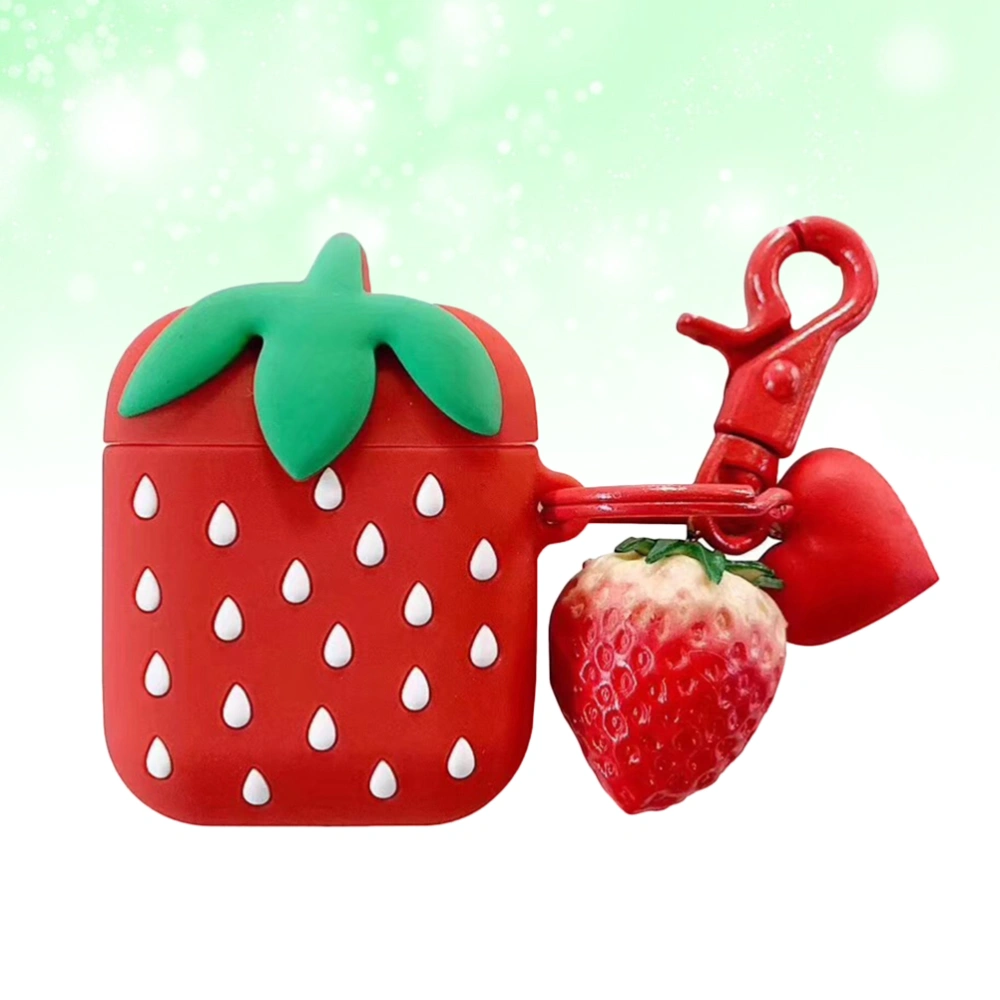 Adorable Strawberry Earphone Case Creative Earbuds Cover Earphone Protecter Compatible for Airpods