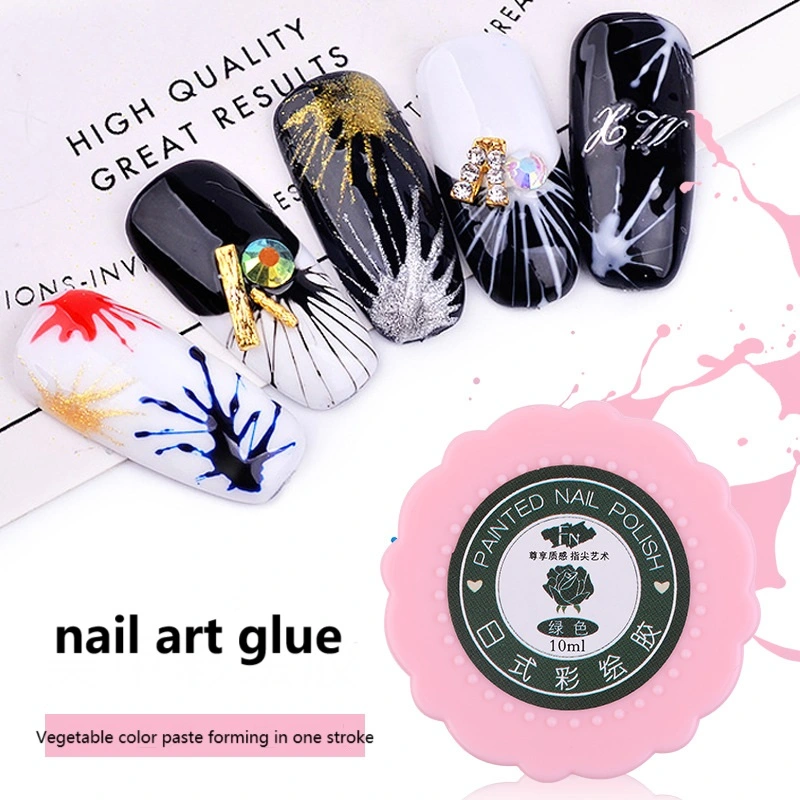 Manicure 3d painted glue solid color pull line painting flower painted special nail polish painted glue