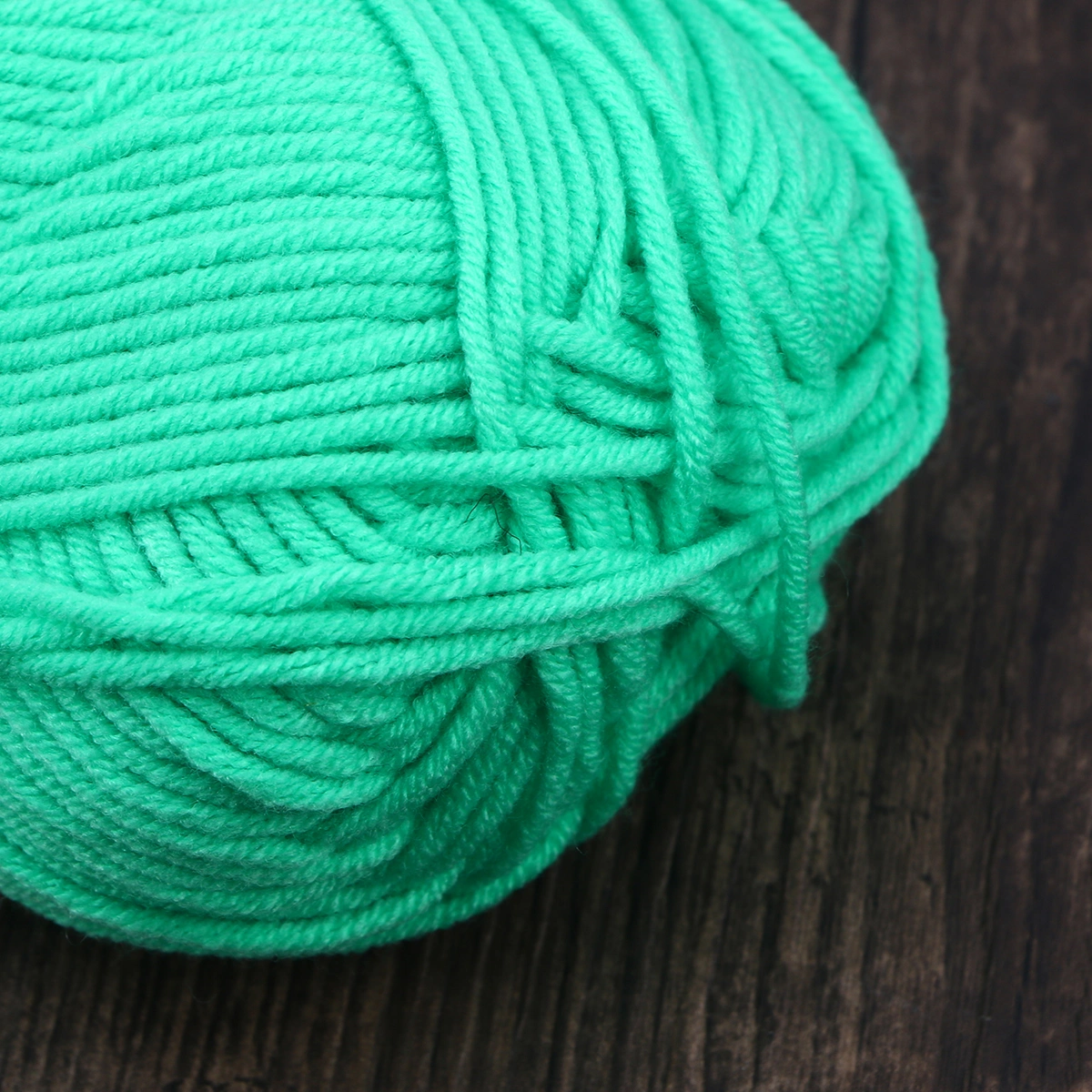 50g Milk Cotton Yarn Cotton Chunky Hand-woven Crochet Knitting Wool Yarn Warm Yarn for Sweaters Hats Scarves DIY (Cyan)