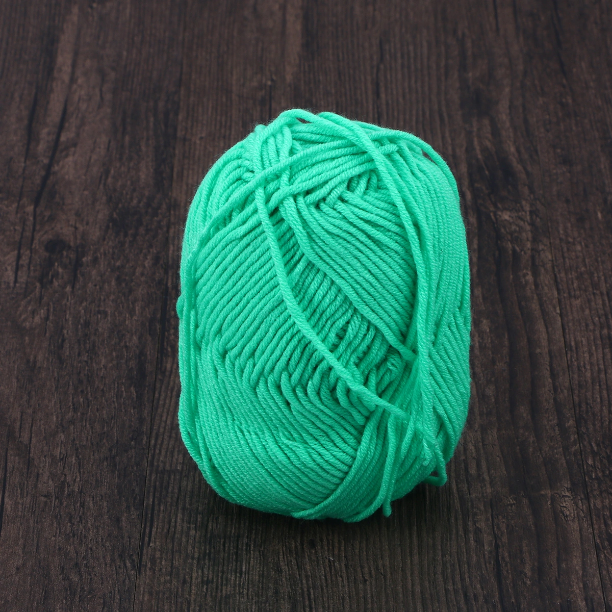 50g Milk Cotton Yarn Cotton Chunky Hand-woven Crochet Knitting Wool Yarn Warm Yarn for Sweaters Hats Scarves DIY (Cyan)