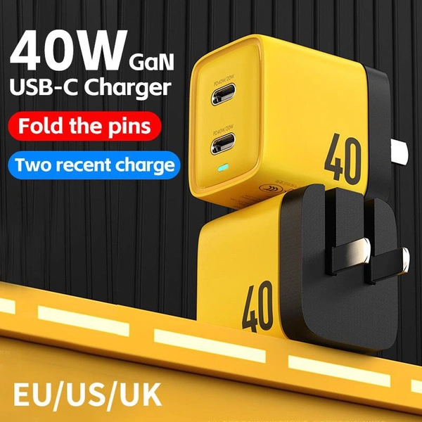 40W Type C Charger GaN Phone Fast Charging QC4.0+ 4.0 3.0 PD3.0 2.0 FCP SCP AFC PPS for iPhone 13 14 Samsung Huawei Xiaomi