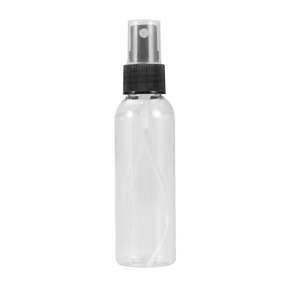 60ML Transparant Spray Bottle Empty Plastic Makeup Liquid Perfume Mist Atomizer Refillable for Travel (Transparent Bottle Body +Spray color randomization )