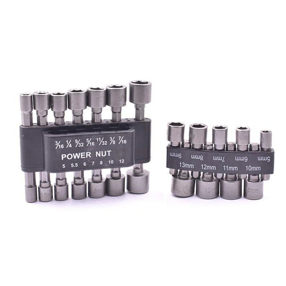 14 in 1 Nonmagnetic Hex Spline Bit Socket Set Power Drive Socket Driver Bit Tool Set Kit