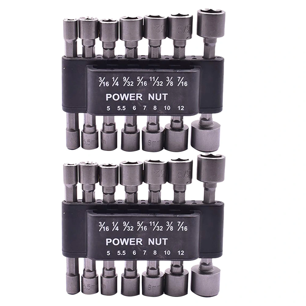 14 in 1 Nonmagnetic Hex Spline Bit Socket Set Power Drive Socket Driver Bit Tool Set Kit