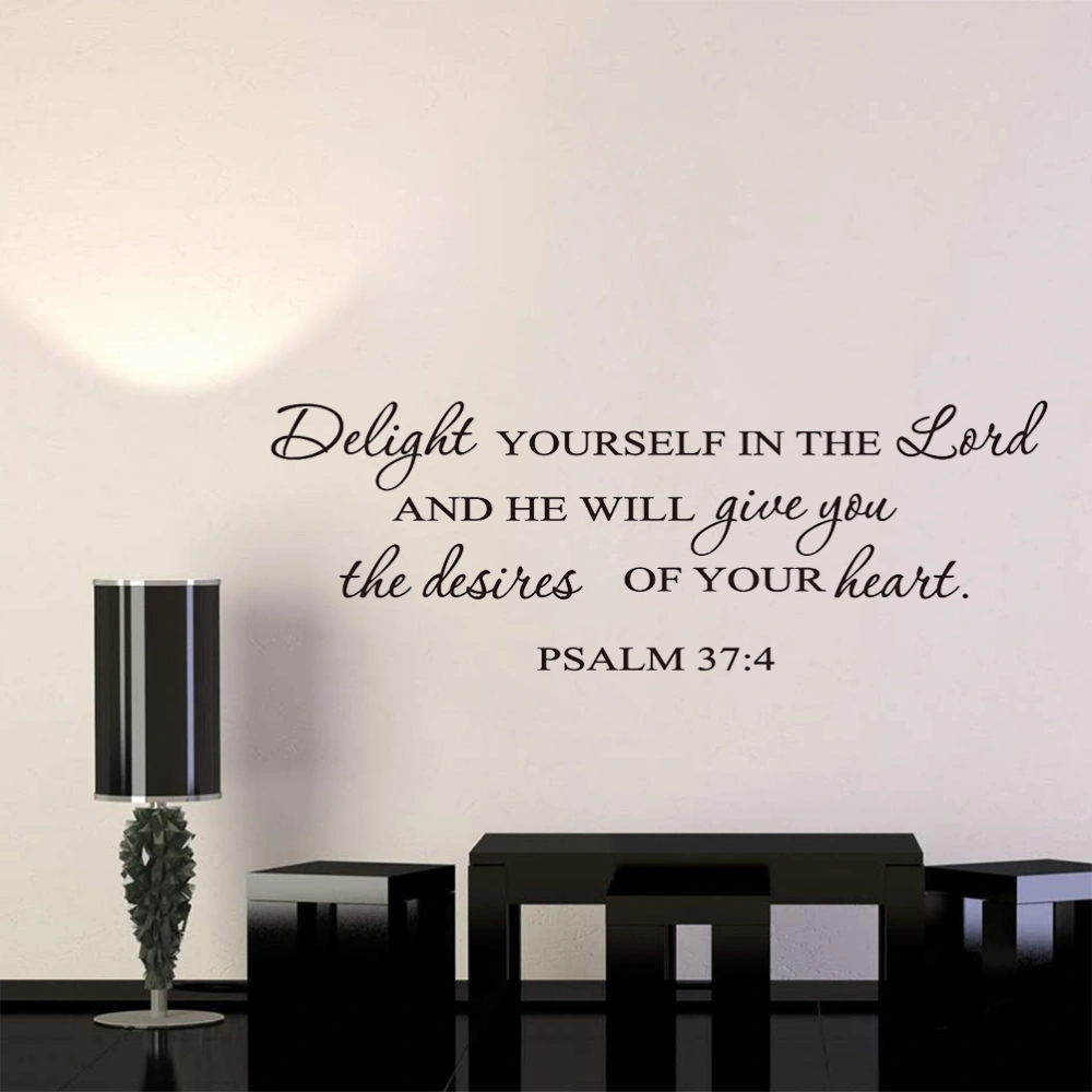 Delight Yourself in the Lord Wall Decal Scripture Wall Decal Wall Art Sticker