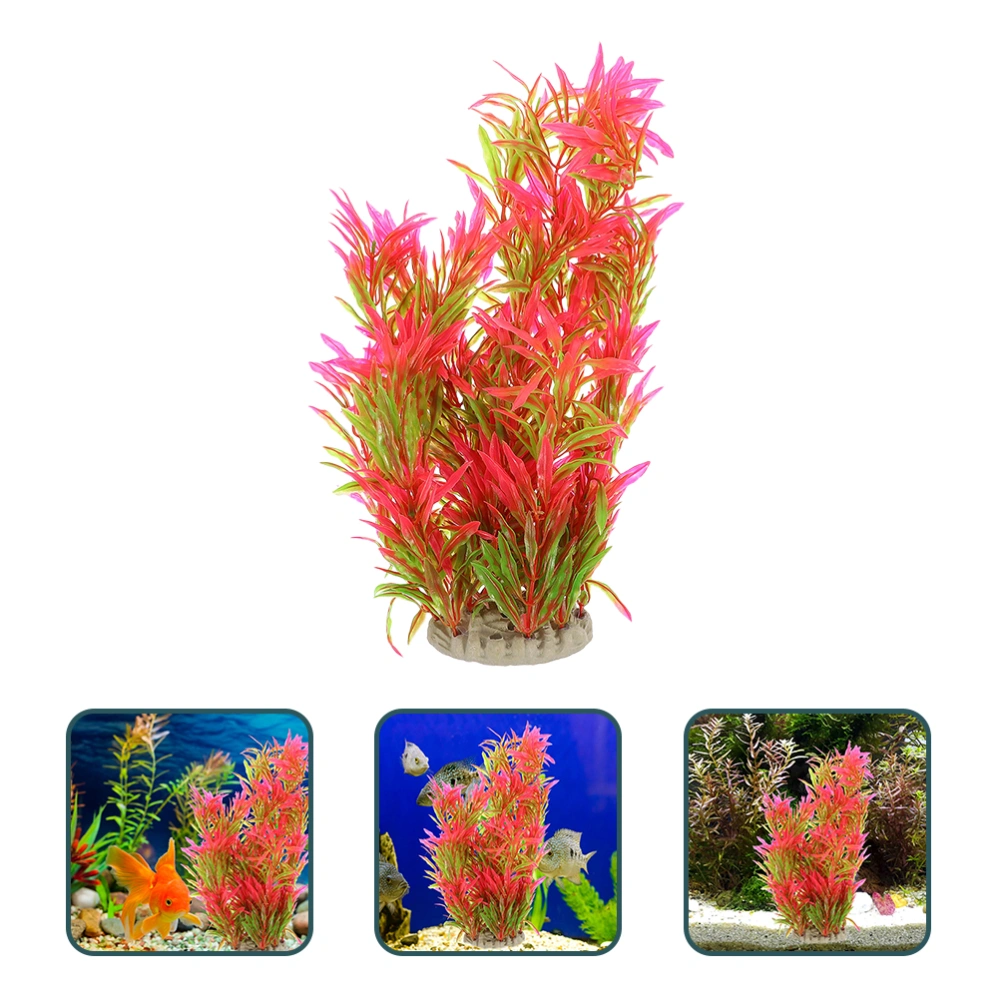 2Pcs Fish Tank Aquatic Plants Fish Tank Landscape Decorations Fake Plant Models Fake Plant Decoration