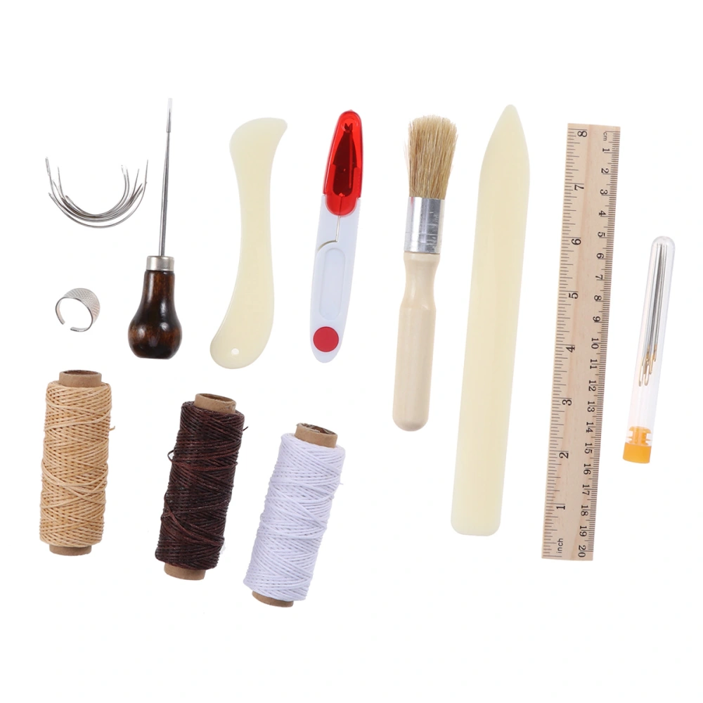 23PCS DIY Embroidery Stitching Tool Bookbinding Tools Kit Including Needles Thread Scissors Sewing