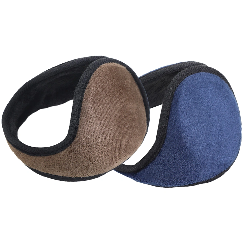 2Pcs Winter Ear Muffs Plush Ear Warmers Portable Ear Protective Covers Comfortable Ear Muffs