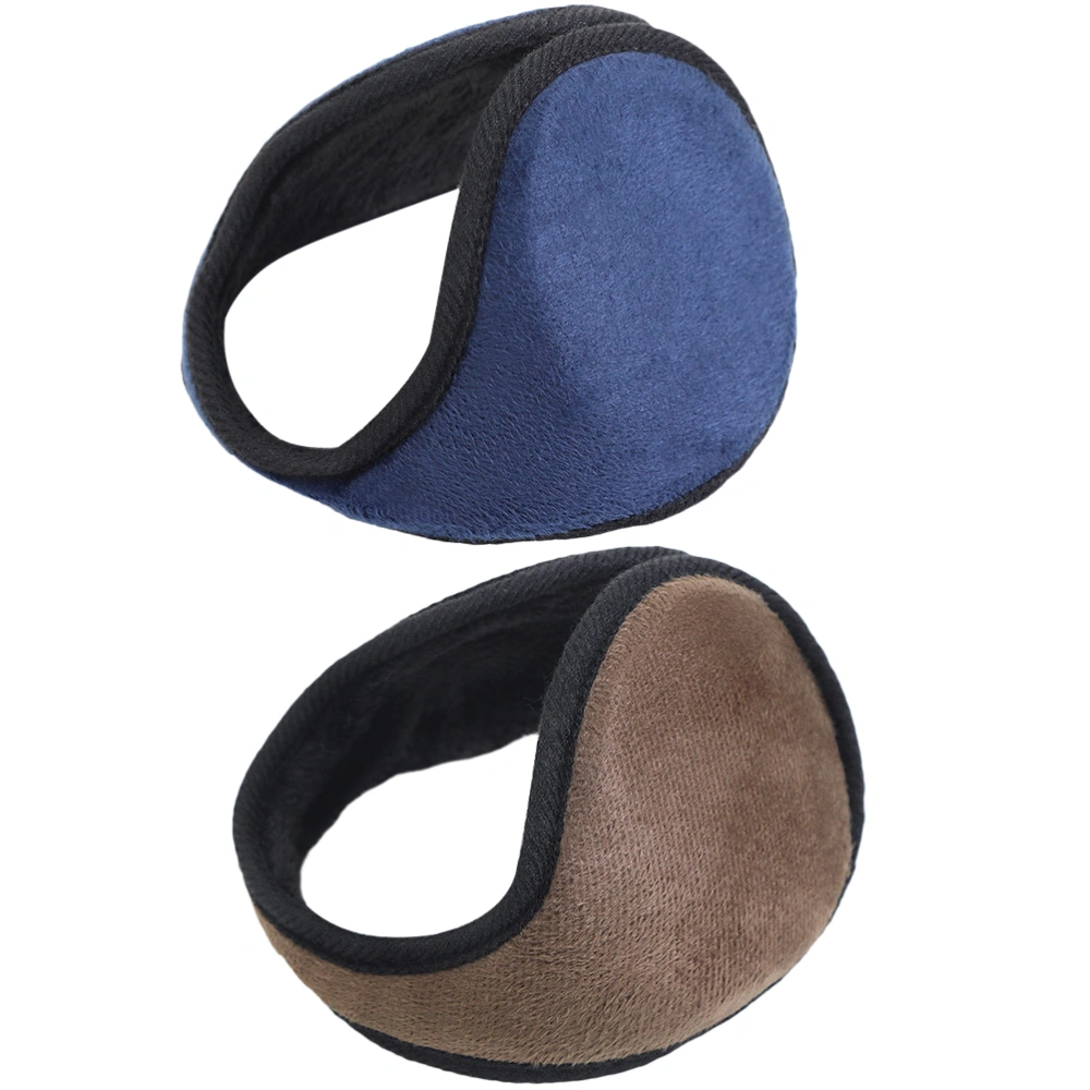 2Pcs Winter Ear Muffs Plush Ear Warmers Portable Ear Protective Covers Comfortable Ear Muffs