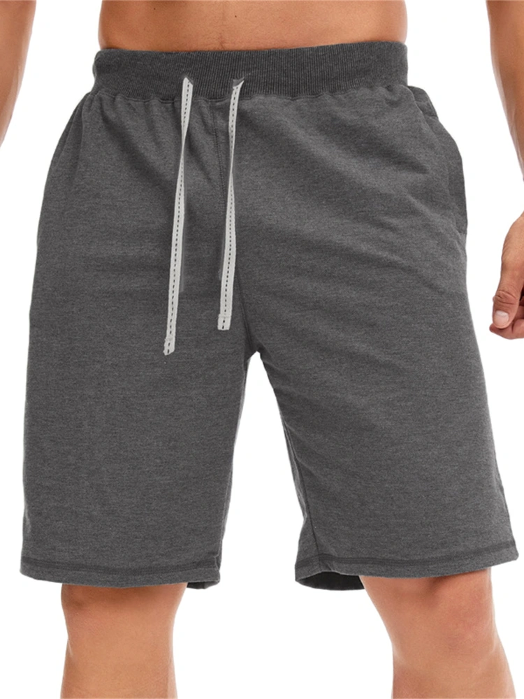 Men's Drawstring Beach Shorts Summer Elastic Waist Quick Dry Board Shorts Beachwear with Pockets