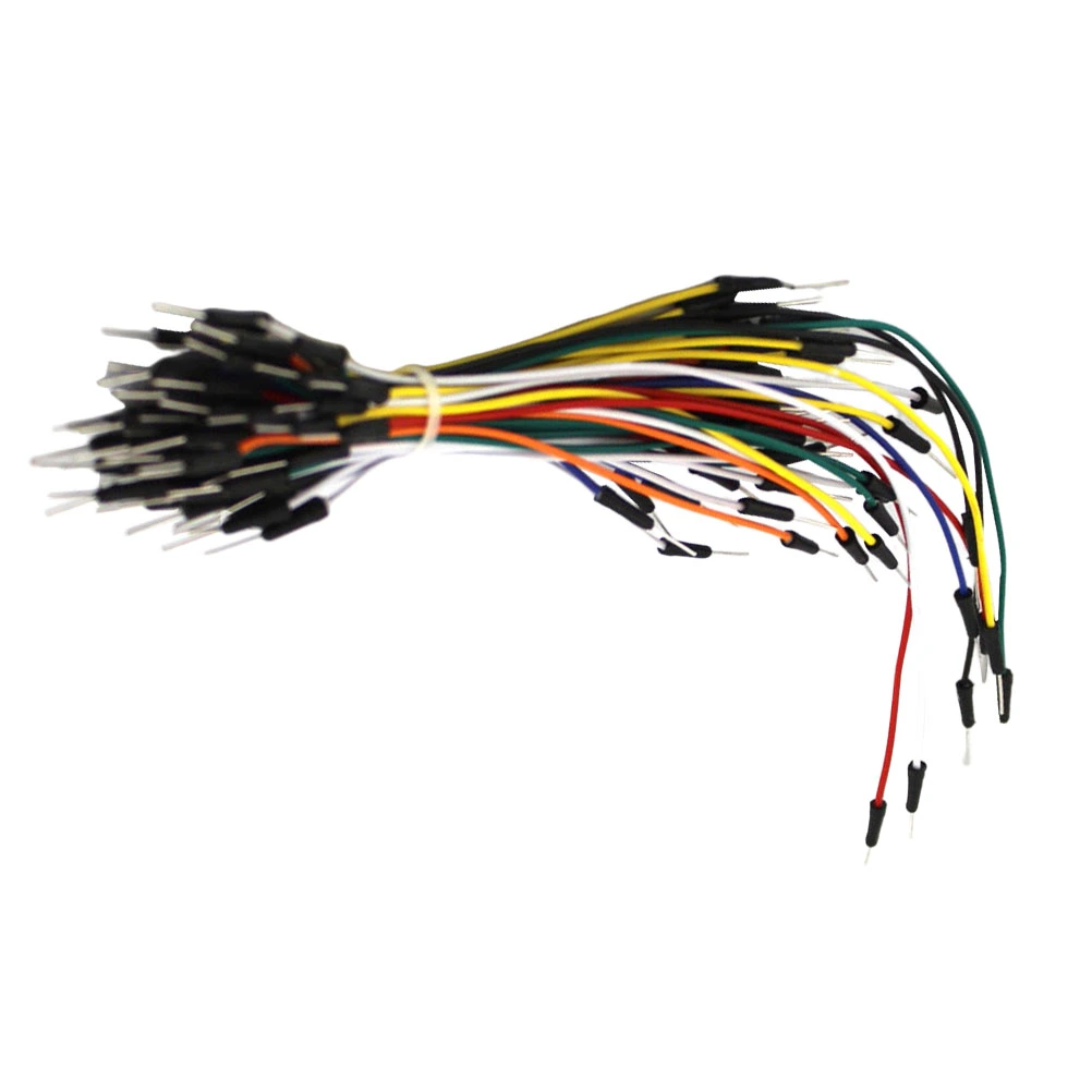 65Pcs Round Head Connection Wire Bread Board Test Line Breadboard Jumper Wires (10cm 15cm 20cm)