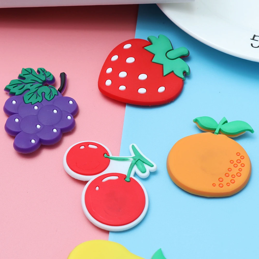 5pcs Cartoon Fruits Silicone Fridge Magnets Whiteboard Refrigerator Magnets Kids Message Post Home Decoration