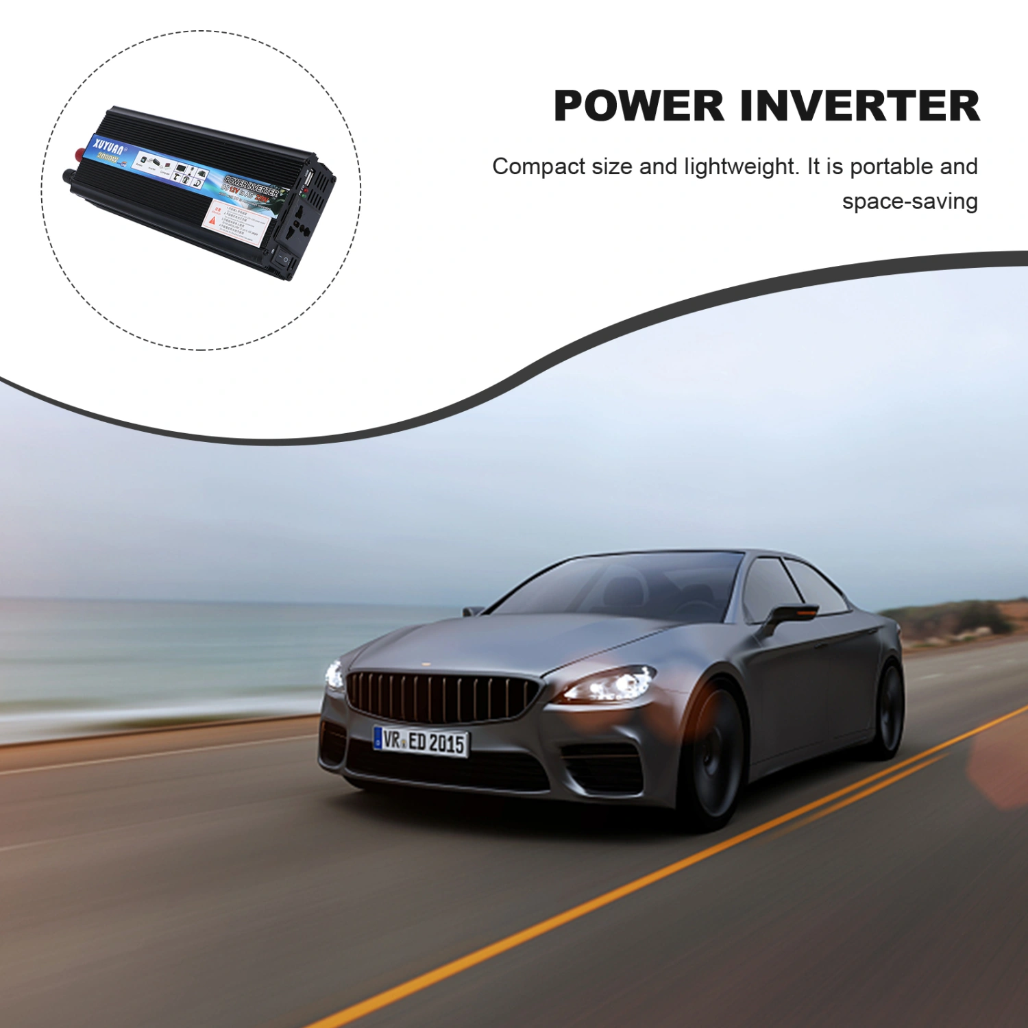 2000W Car Power Inverter 12V DC to 220V AC Converter Car Power Supply