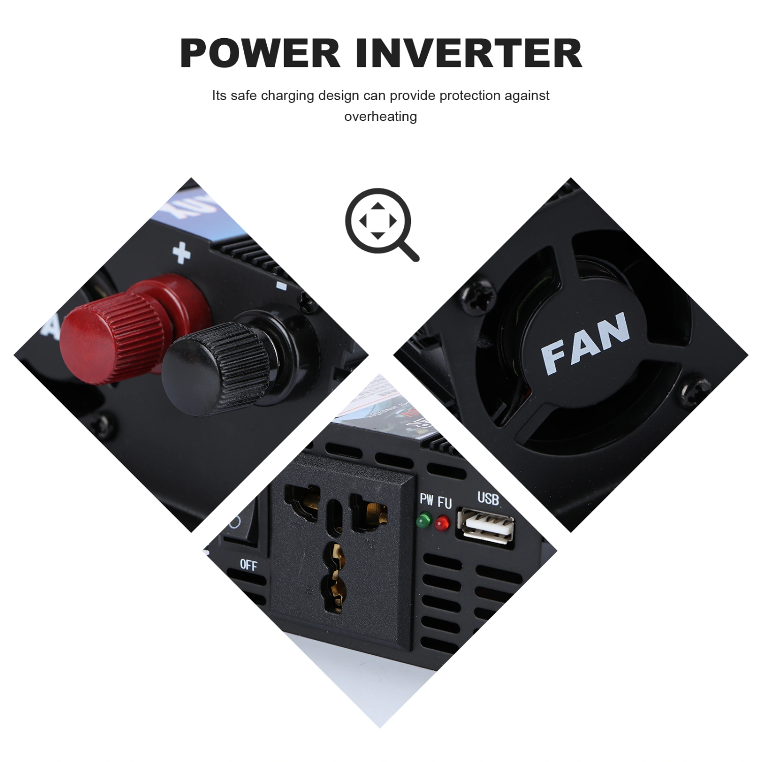 2000W Car Power Inverter 12V DC to 220V AC Converter Car Power Supply