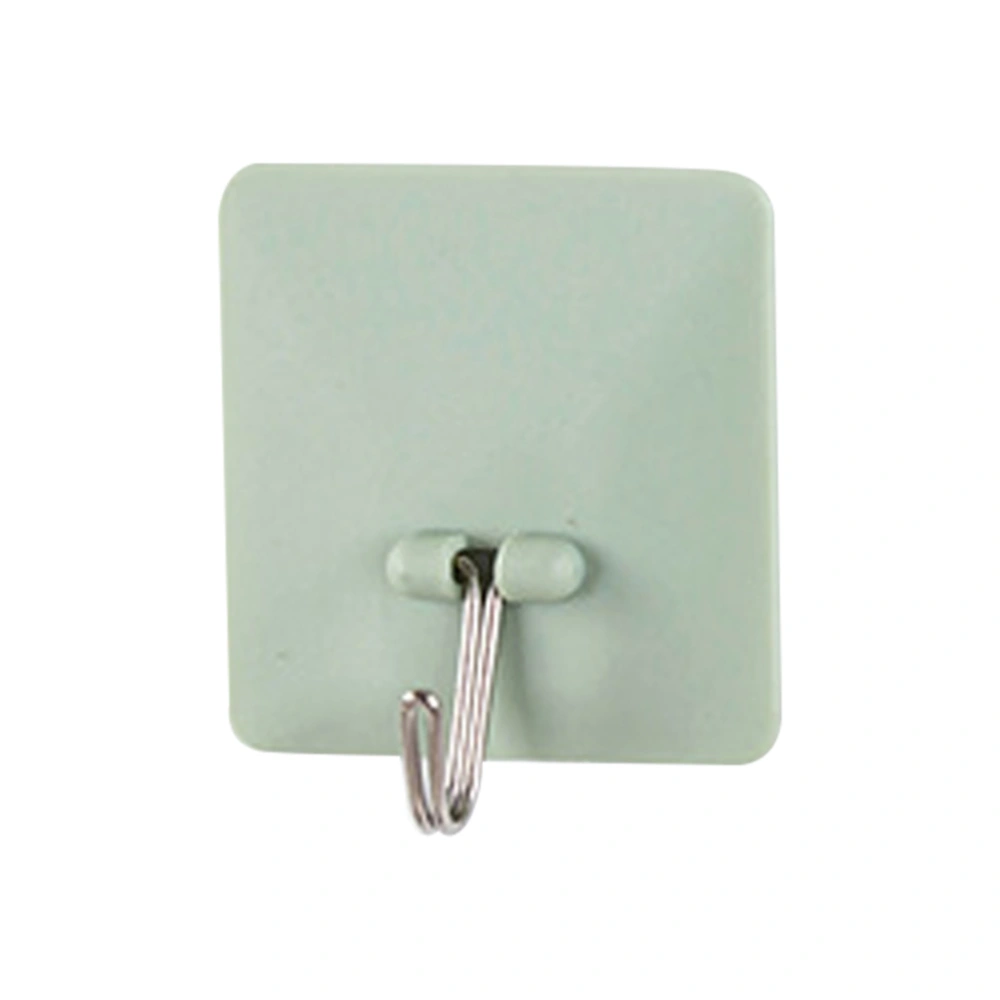 Plastic Hooks Bathroom Bedroom Kitchen Wall Adhesive Hooks for Hanging Coats Towels Hats (Green)