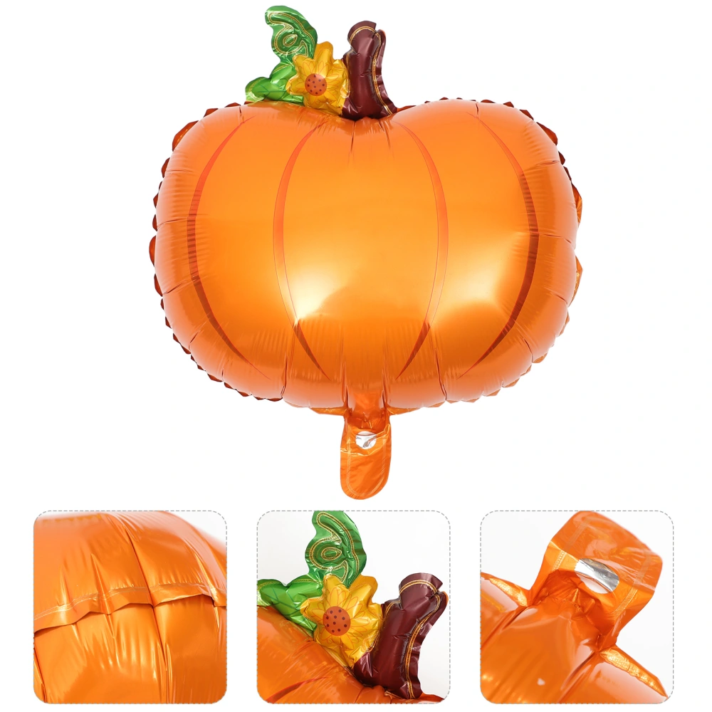 10Pcs Pumpkin Balloon Large Aluminum Foil Balloon Decor For Thanksgiving Day Fall Theme Party