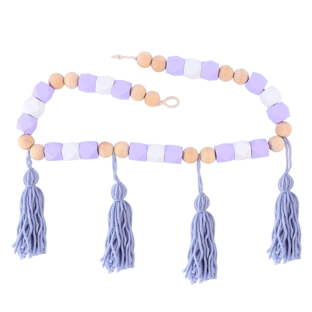 1PC Tassel Bead Hangings Wooden Bead String Decor Kids Room Wall Hanging Decor