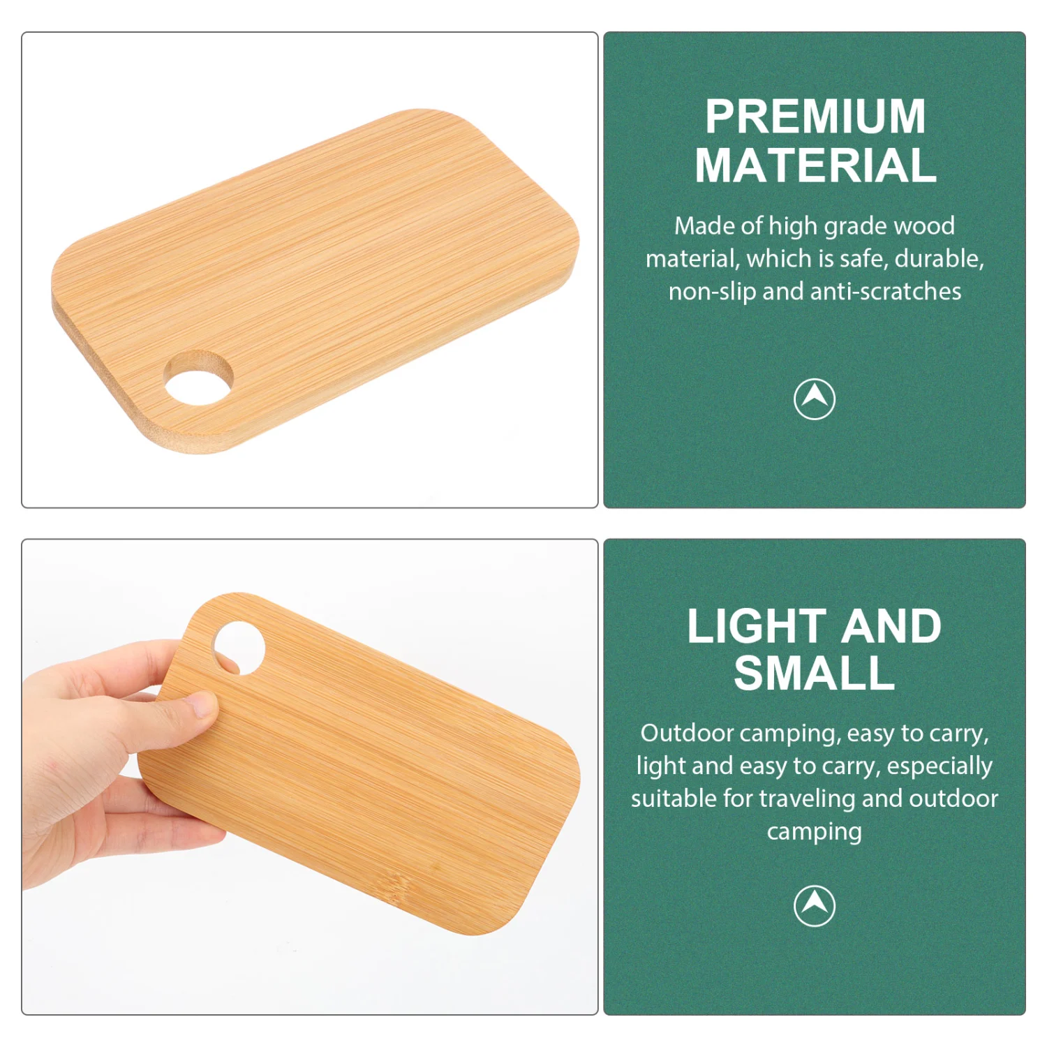Wooden Cutting Board Multi-use Chopping Board Vegetable Cutting Board Camping Cutting Board