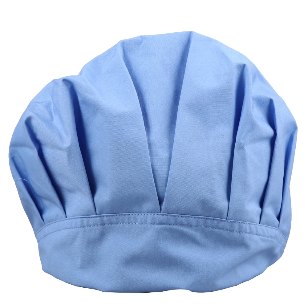 1PC Chef Creative Working Cotton Working Hat Solid Color Beautician Hat (Sky Blue)