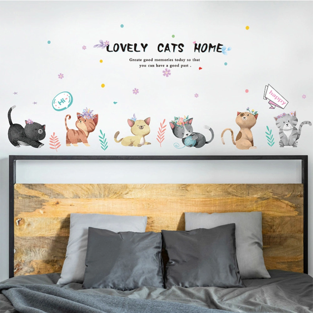 Cat Wall Stickers Kids Room Hallway Living Room Decor DIY Home Wall Decals Free Collage Sticker