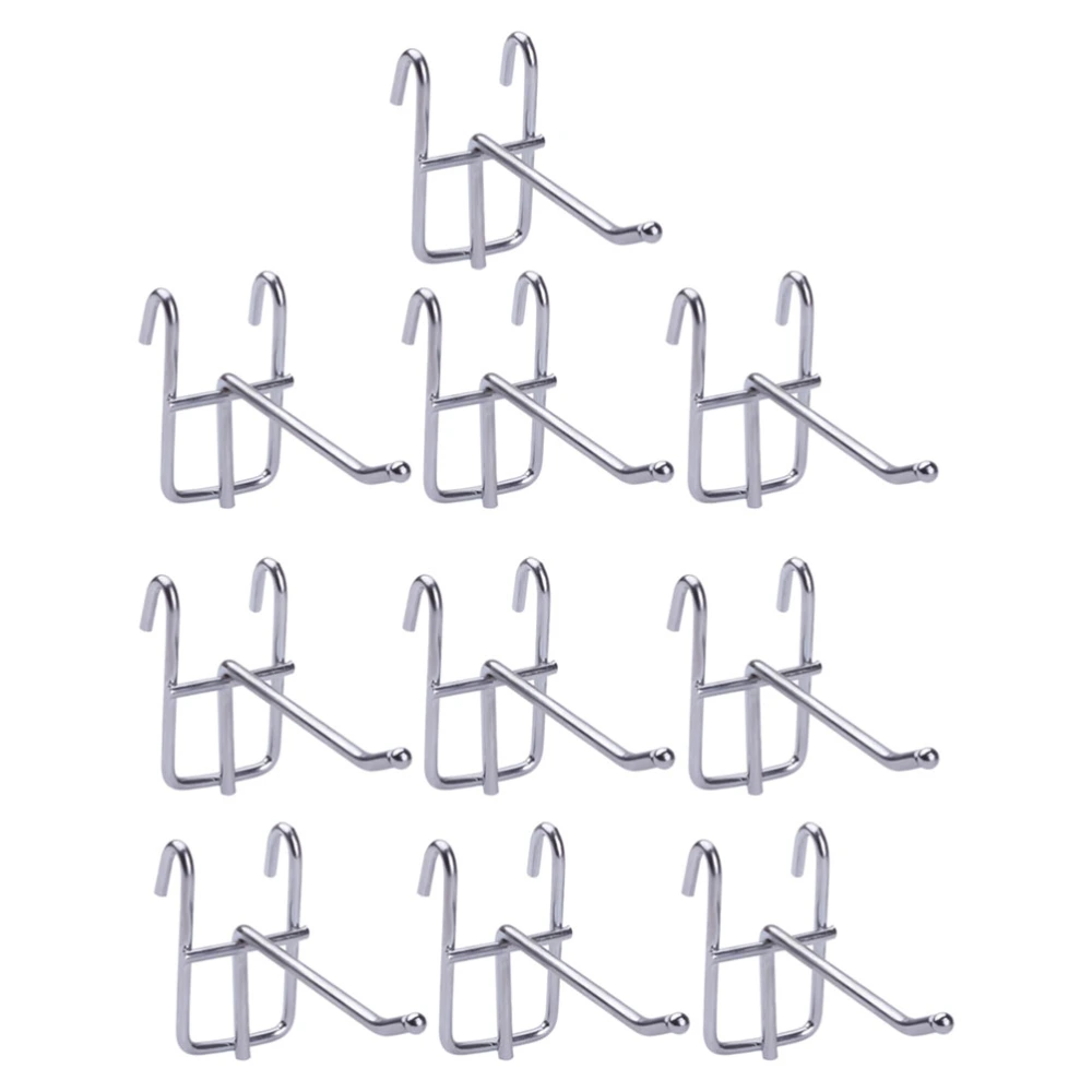 10pcs Single Rod Display Hanger Supermarket Shelf Merchandise Hooks for Display