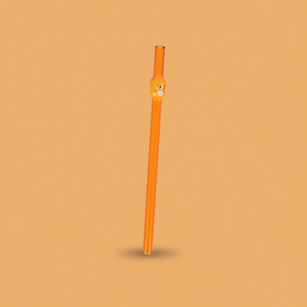 Clear Glass Straw Beverage Sucking Pipe Coffee Straw Party Decorative Straw Adorable Drinking Straw